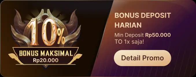 BONUS DEPOSIT HARIAN β TO 1X!