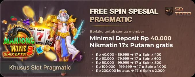 FREE SPIN 17β SPESIAL PRAGMATIC
